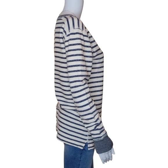 JCREW STRIPED PULLOVER, NAVY/CREAM Size XS - Picture 3 of 8